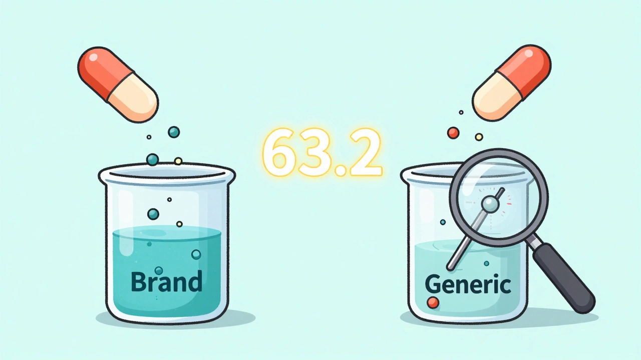 Brand and generic tablets side by side with f2 score and calibration errors shown visually.