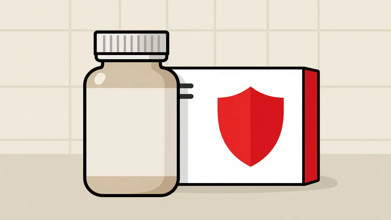 Comparison of supplement and prescription bottle labeling styles.