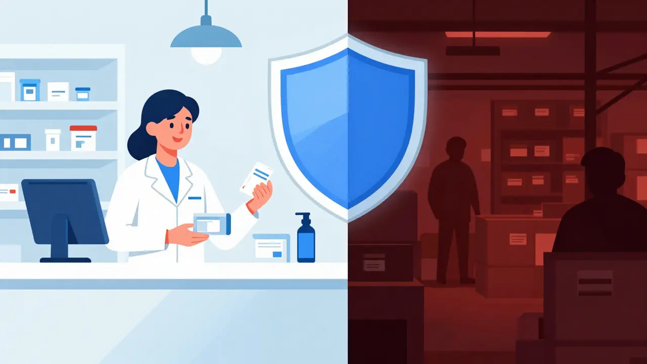 Comparison of safe licensed pharmacy versus unsafe illegal vendor