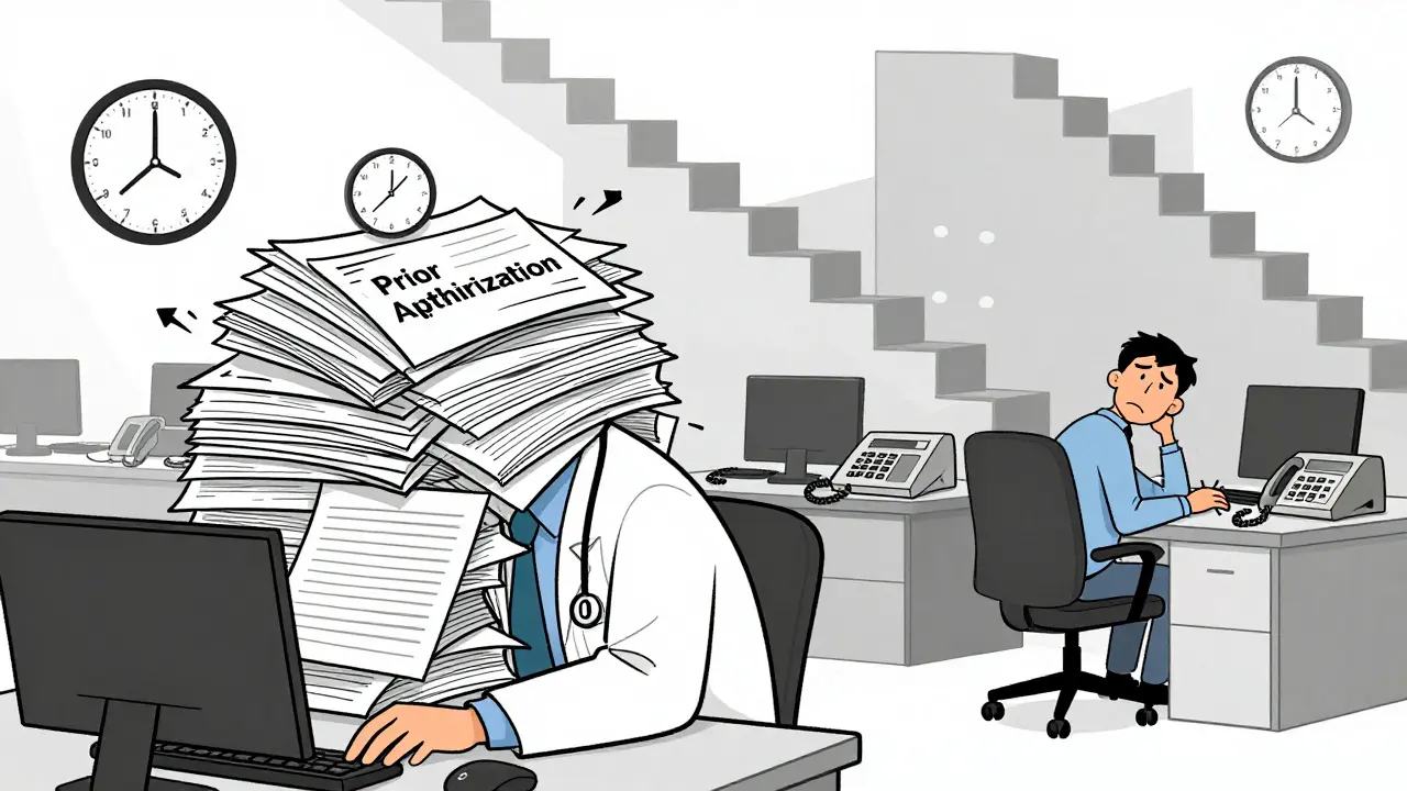 Physician overwhelmed by prior authorization paperwork