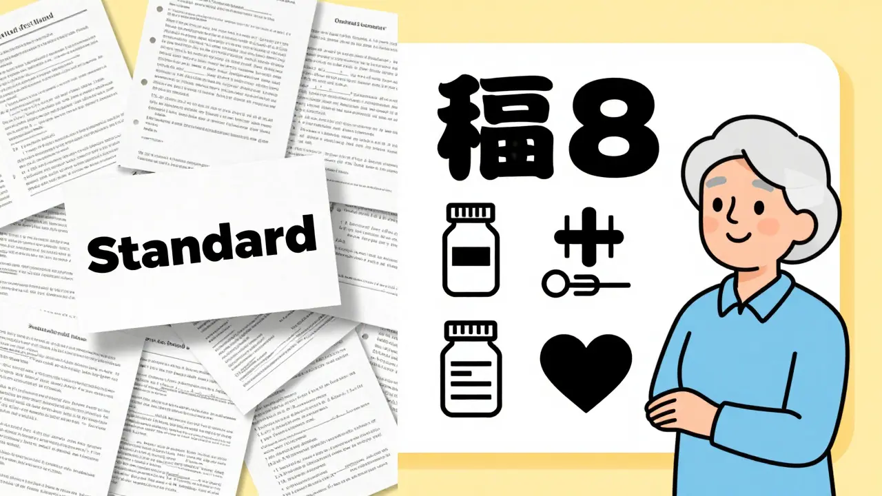 Comparison of confusing vs senior-friendly health materials