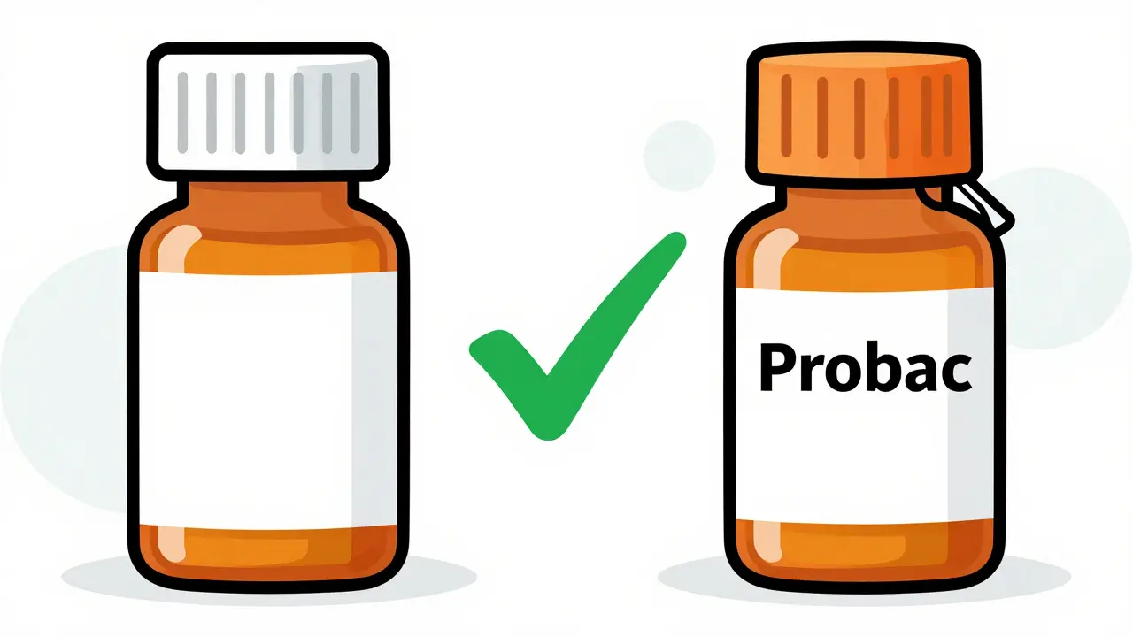 Generic vs brand name pills comparison, Atoomstijl style