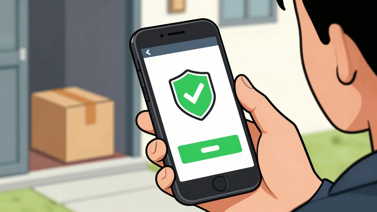 Secure mobile purchase for medication delivery